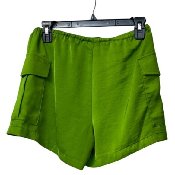 A New Day Women’s Drawstring Waist Utility Shorts With Flap Pockets, green, XS - Picture 2 of 10